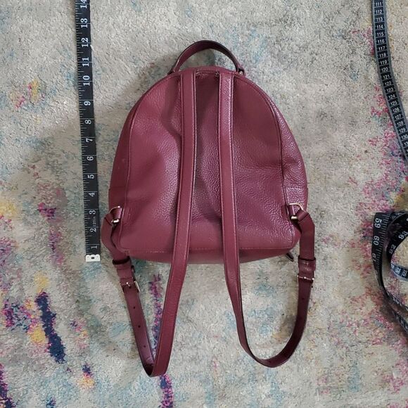 Kate Spade Burgundy Backpack Textured Leather Adjustable Straps main image 7
